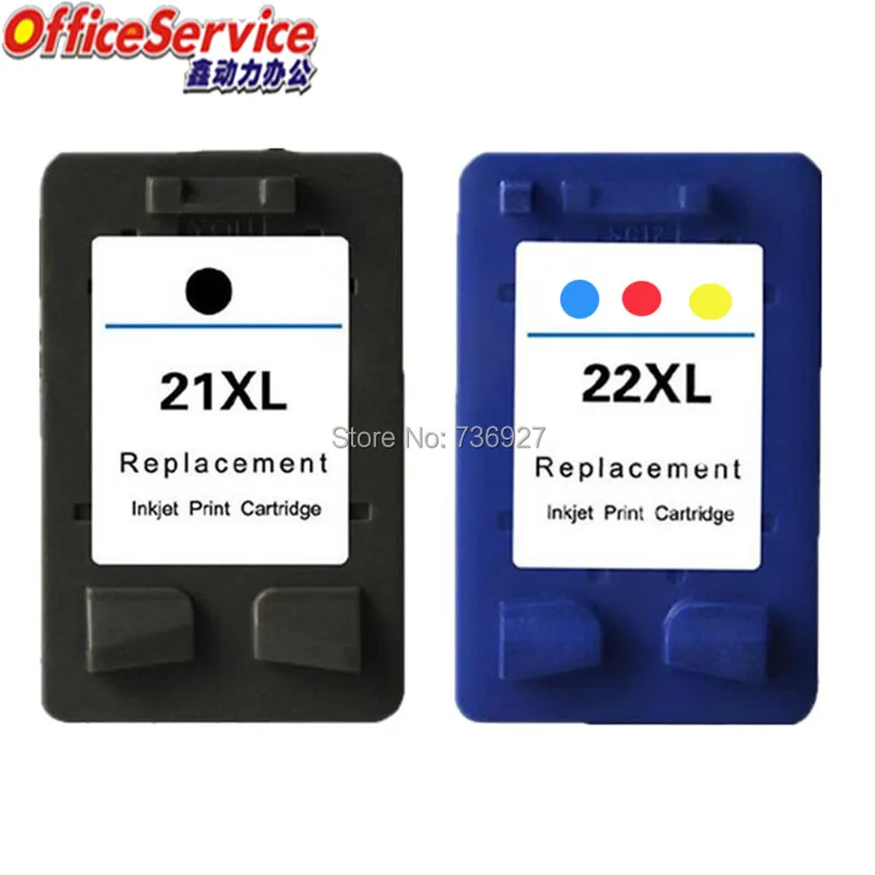 Картридж для принтера HP21XL HP22XL Deskjet3910 3915 3920 D1455 D1460 D2360 D2430 F2235 F2238 F4180|Чернильные