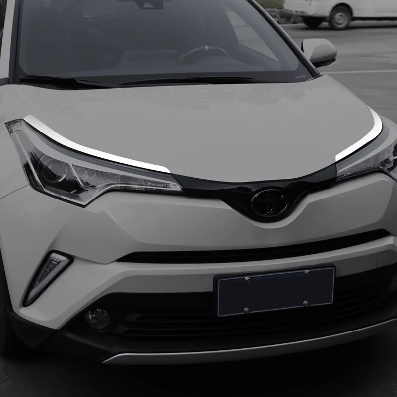 ABS хромированный автомобильный передний светильник лампа для бровей крышка