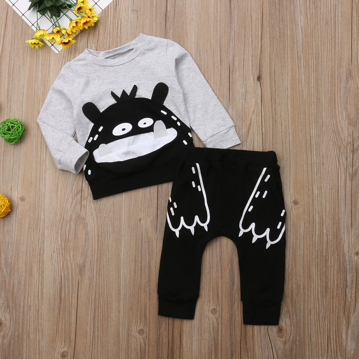 Pudcoco Baby Suit 0-3Y 2PCS Toddler Kids Girl Boy Clothes Sweatshirt Tops Long Pants Outfits Set | Детская одежда и обувь
