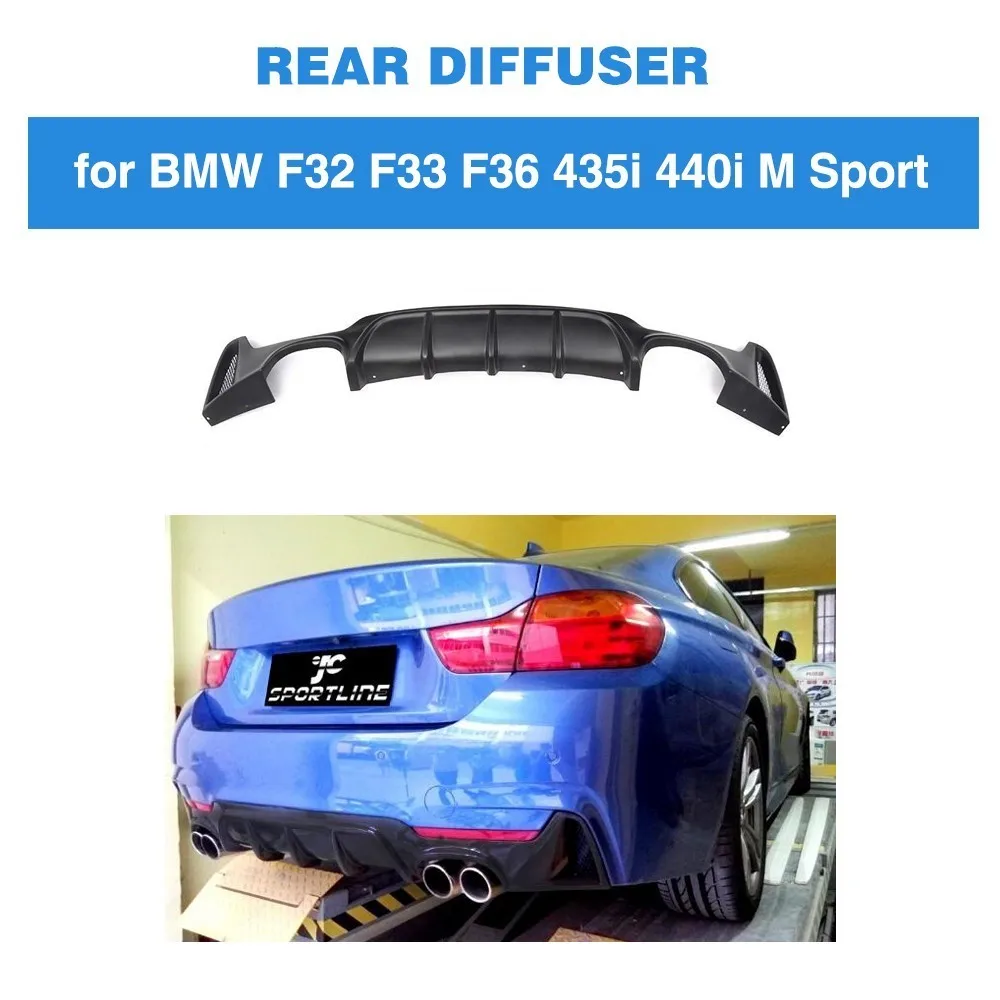 Задний диффузор для BMW F32 F33 4 серии M Sport Only 2014 2017 435i 420i Cabriolet четыре выхода ABS черный
