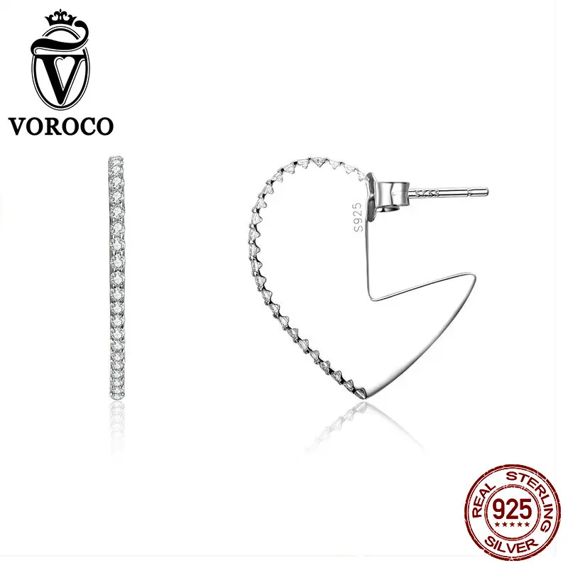 Модные женские серьги VOROCO 2019 с реальной искусственной серебряной подвеской и