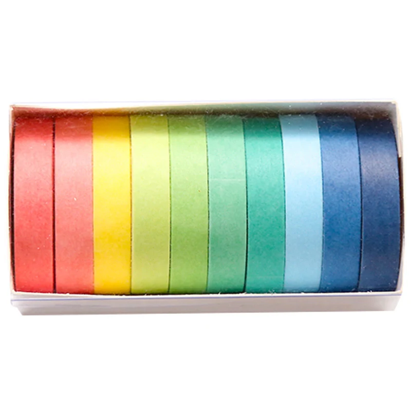 10 шт./компл. Милая красочная лента Washi Набор Kawaii маскирующая декоративная клейкая