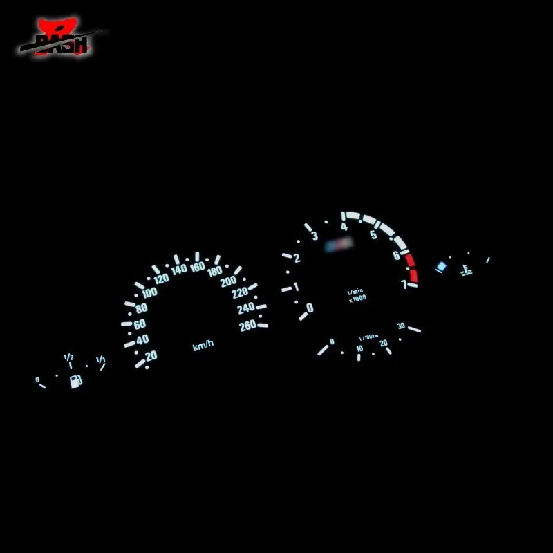 DASH EL Glow Gauge для E36 260 км 7000 об/мин 2012 1998 серая панель белое освещение|Спидометры| |