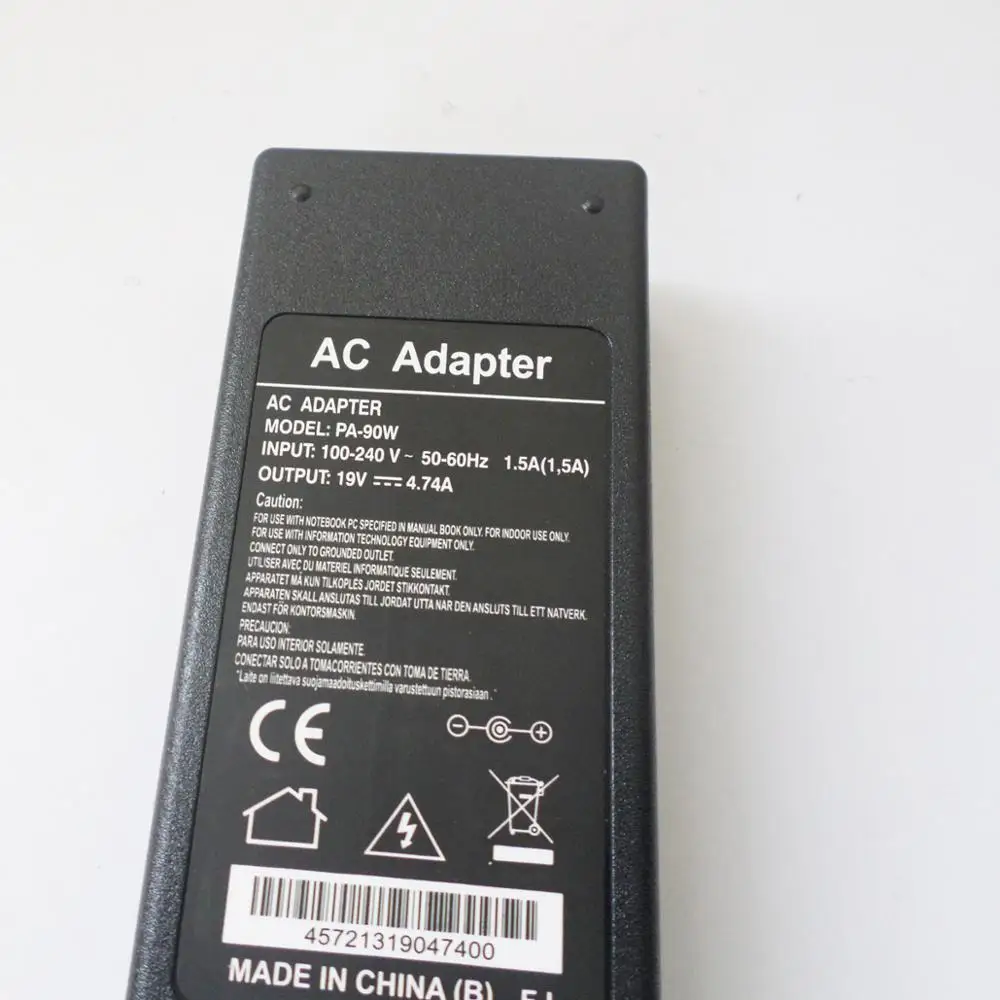 Новый адаптер переменного тока зарядное устройство для Acer Aspire Z4810 Z4810G 7552 7551 7735 6930G 6935 6935G 8210 19V 4.74A 90W шнур
