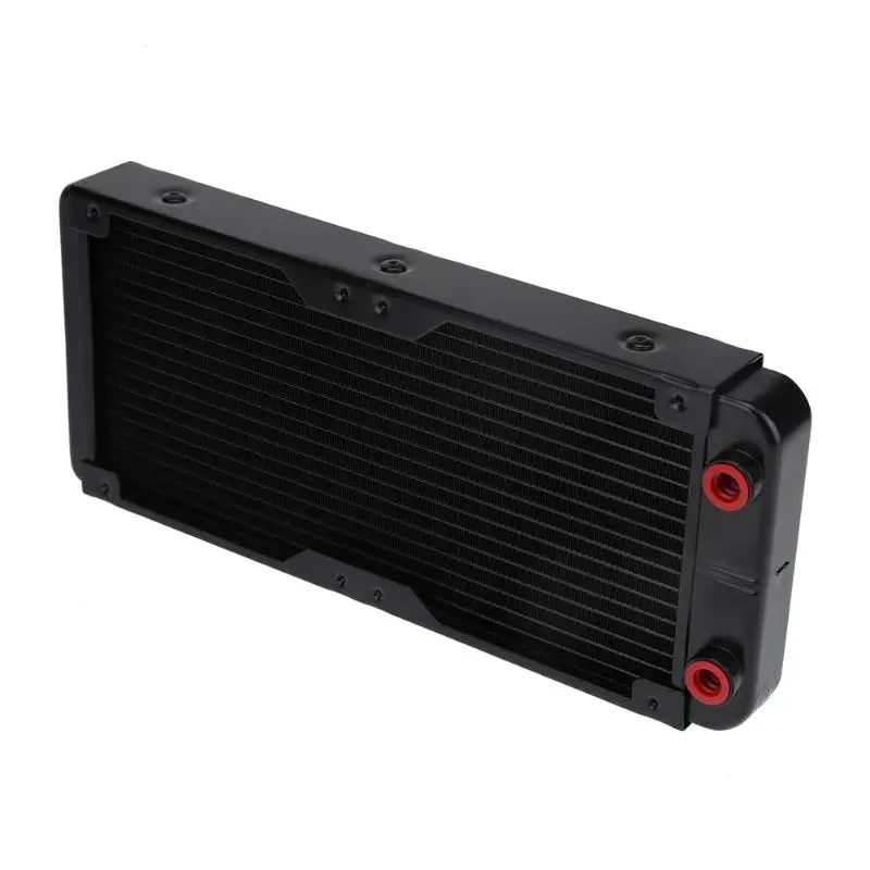 240mm 18-трубки Алюминий сплава компьютерный кулер для воды PC чехол водяного
