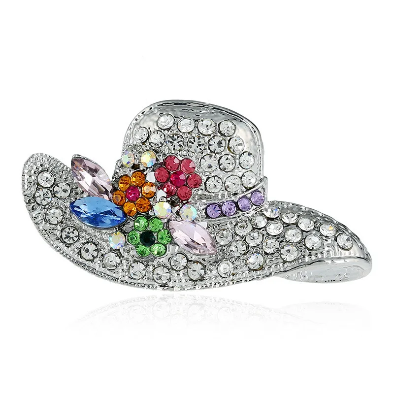 Banquet Full Dress Hat Collar Brooch Fashion Gold Silver Colours Rhinestone Brooches For Women Pins Accessories Gift | Украшения и