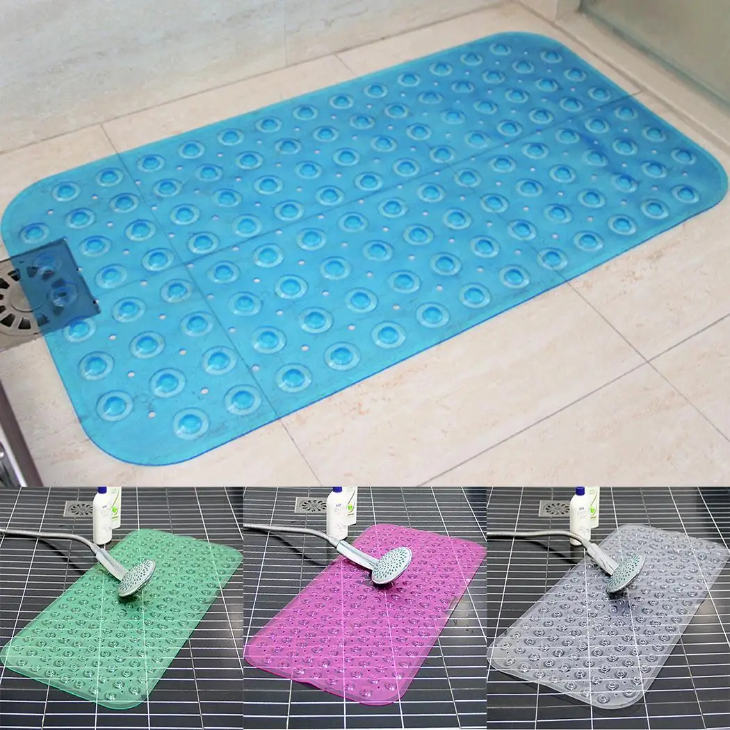 Durable Square Non-slip Transparent Mat Bathroom Home Green Blue Purple White 0.55kg | Дом и сад