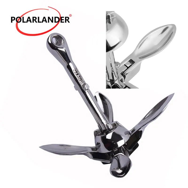 

Boat Folding Grapnel Anchor 1 Pcs Stainless Steel Durable 0.7 KG Docking Hardware For Boat Marine Yacht Marine Accessories