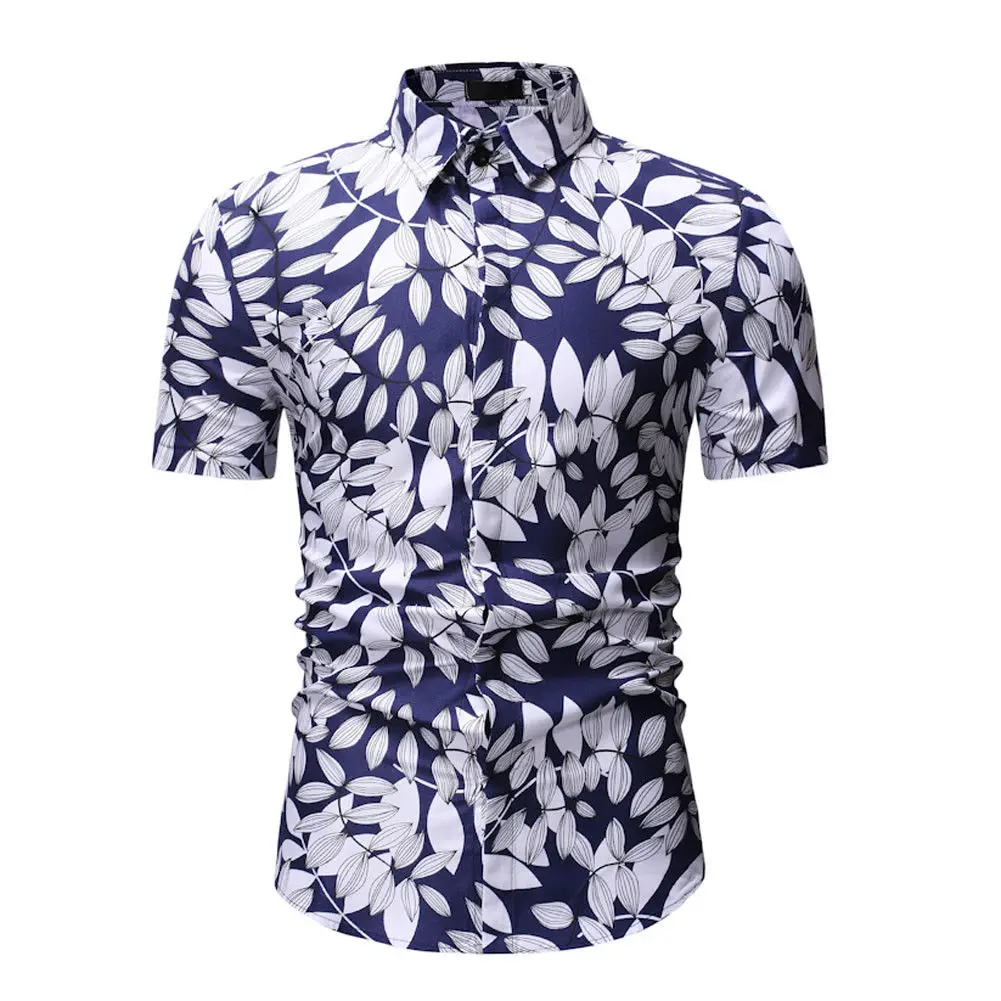 2019 New Style Fashion Hot Luxury Men's Slim Fit Shirt Short Sleeve Stylish Formal Cotton Casual Button Print Top | Мужская одежда