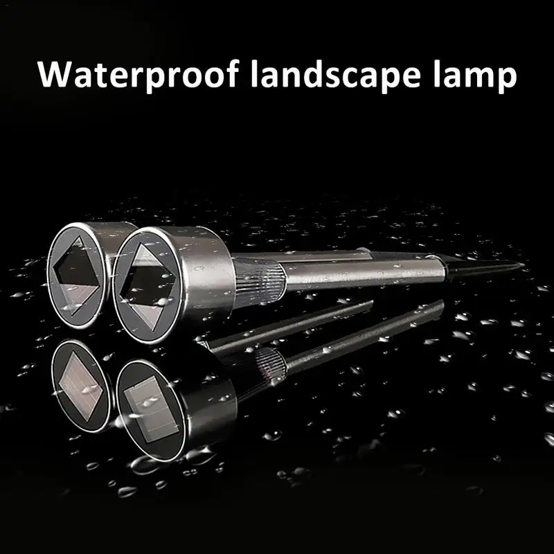 10 шт./лот нержавеющая сталь Led газонное освещение на солнечной батарее Открытый