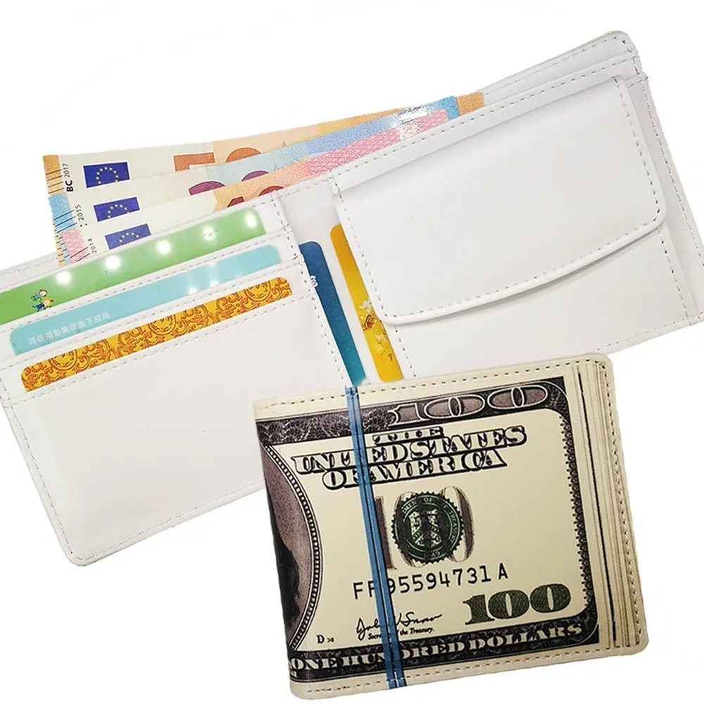 Мужской из искусственной кожи 100 USD США кошельки для денег с монетной сумкой милые