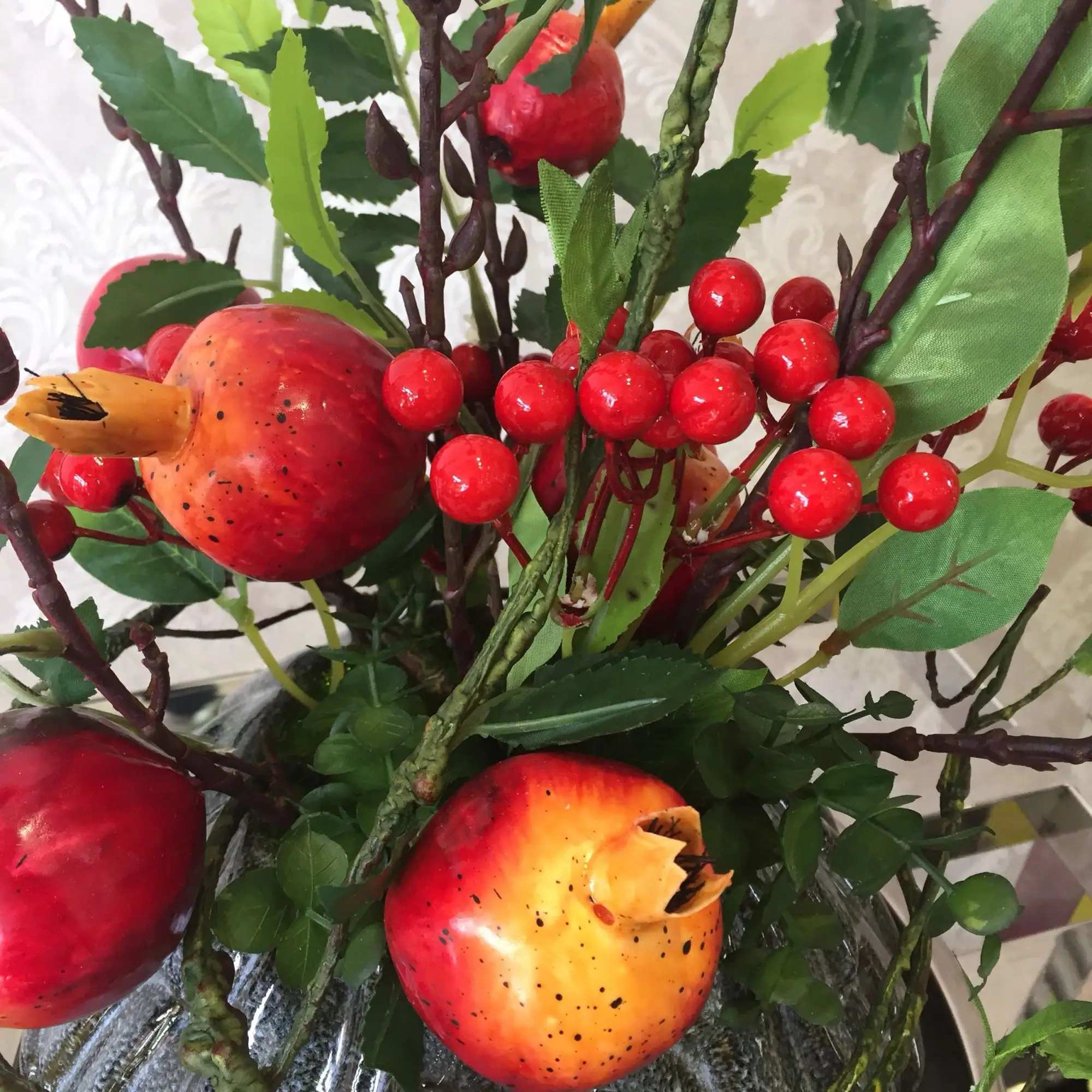 Современная керамическая креативная ваза горшок искусственный Гранатовый