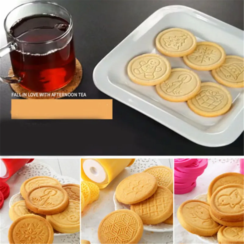 6PCS New Christmas tree Silicone Chocolate Cake Cookie Cupcake DIY Stamp Mould Set | Дом и сад
