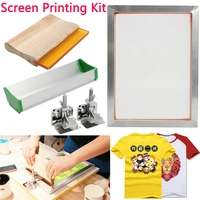 5pcsset screen printing kit aluminum frame hinge clamp emulsion scoop coater squeegee screen printing tool parts 2019 new