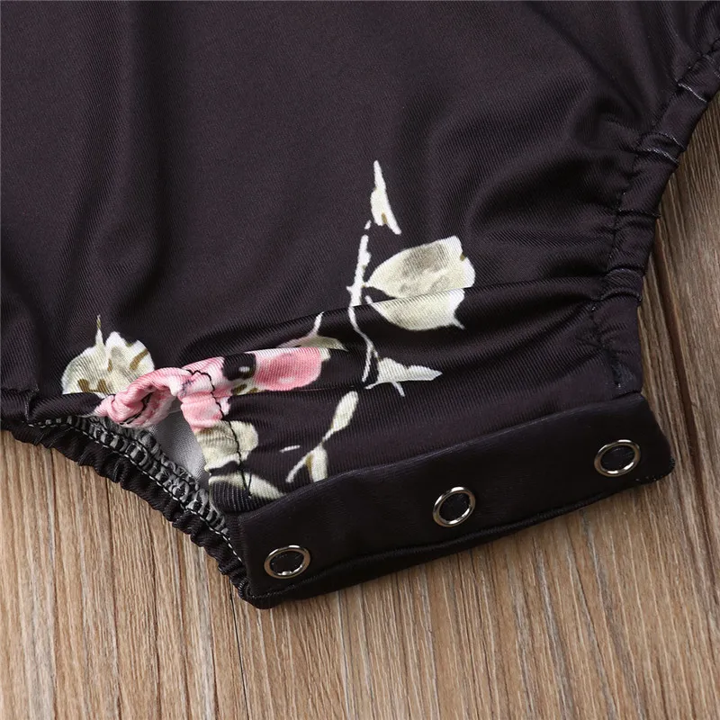 Детские винтажные летний детский комбинезон с длинными рукавами и цветочным