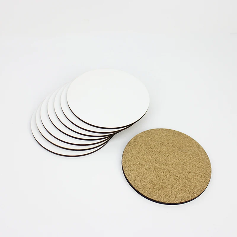 Оптовая продажа 200 шт DIY сублимированный МДФ круг Coaster Hardboard Wad чашка коврик для