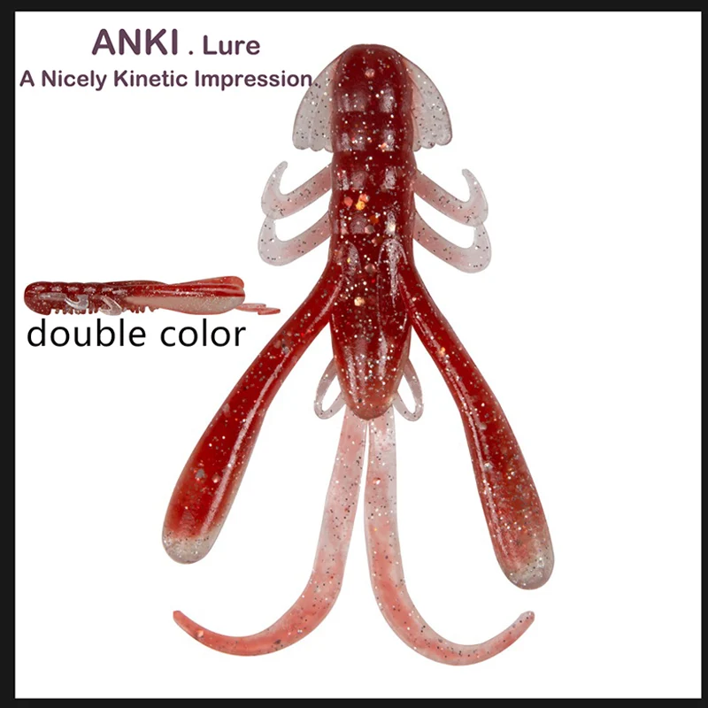 ANKI рыболовная приманка rush craw 6 г 7 см шт./лот соленая двухцветная с ароматом прямая