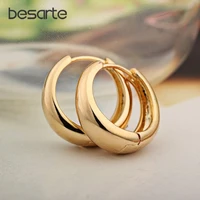 6pairs lot wholesale gold color hoop earrings for women gold earring brincos ouro ohrringe boucle doreille orecchini e0204