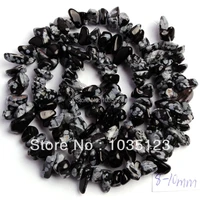 high quality 5 8mm natural snowflake obsidian stone chip shape diy gems loose beads strand 16 jewelry making free shipping w350