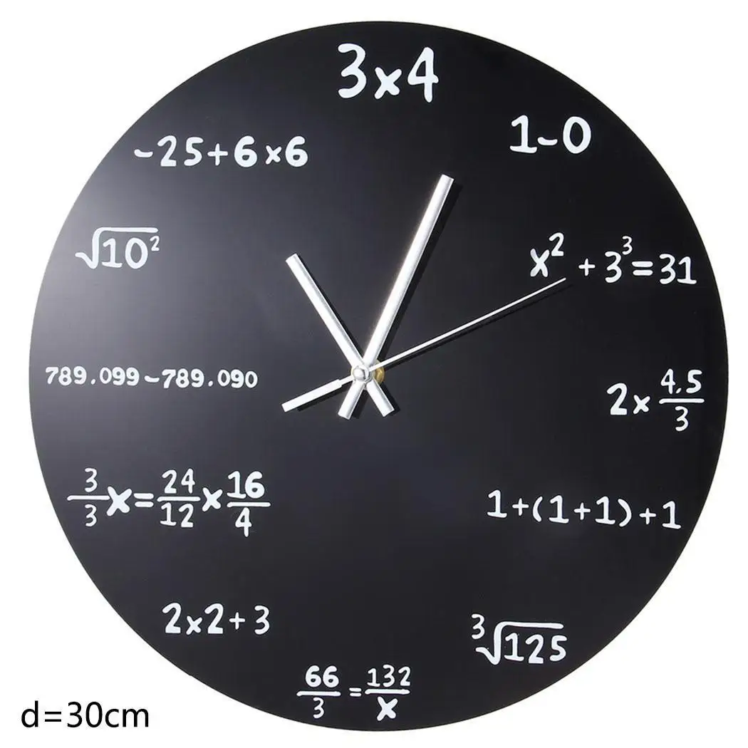 Домашний класс Математика доске викторины часы настенные учительницы 20 см/7 9