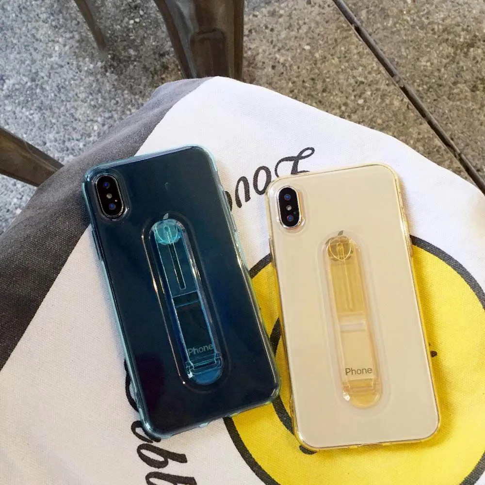 CASEIER 2 In 1 Invisible Ring Holder Phone Case For iPhone XR X XS MAX Soft TPU 10 7 8 6 6S Plus Funda Cover |
