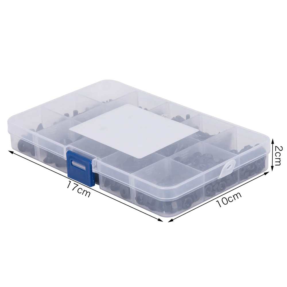 BMBY-460Pcs M3 M4 M5 сплав сталь потайная плоская головка Шестигранная крышка винты гайки