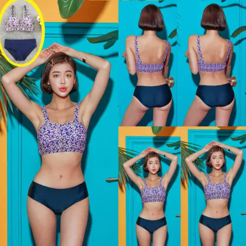 Ladies Womens Swimsuit High Waist Bathing Suit Swimwear Beachwear Bikini Set | Женская одежда