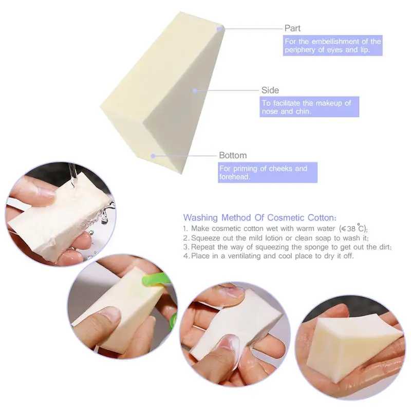 20 шт. ватные прокладки для макияжа косметические губки латексные поролоновые