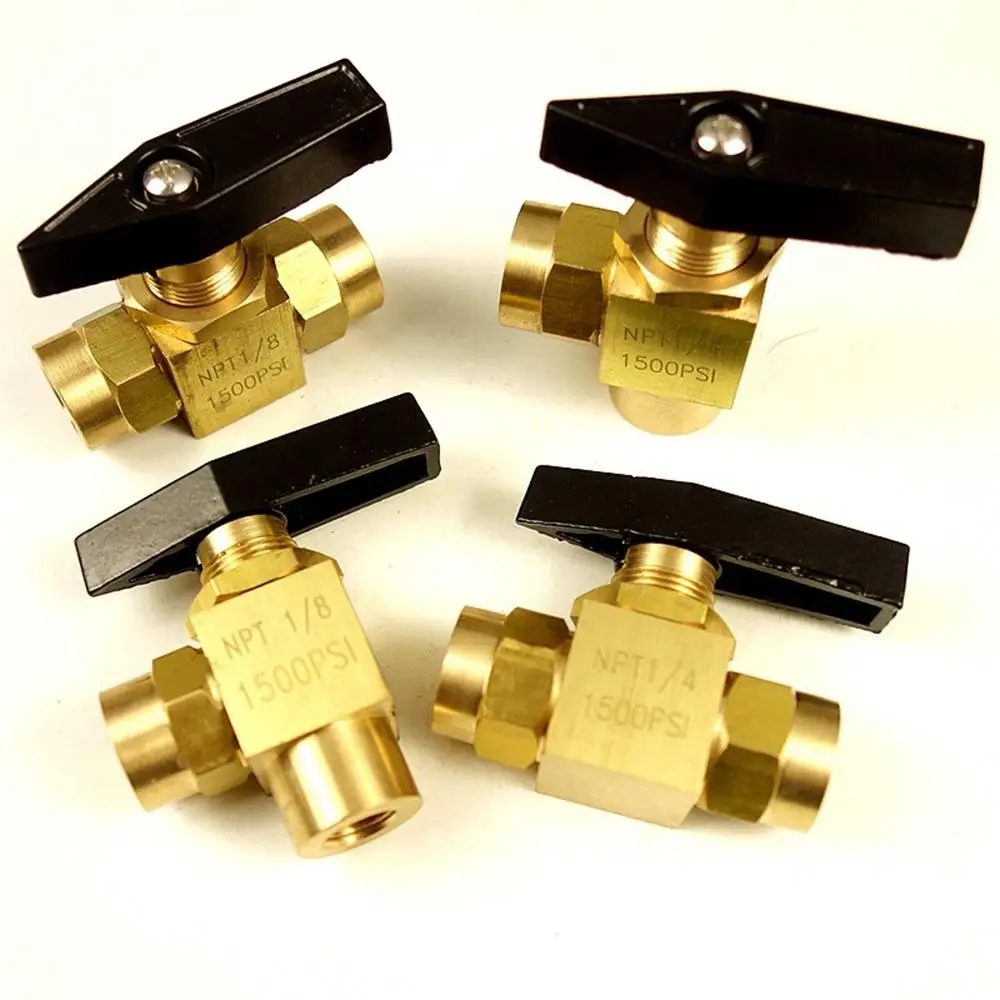 1/8 &quot1/4&quot NPT Staight/Angle латунный шаровой клапан 1500 PSI сантехника пропановый