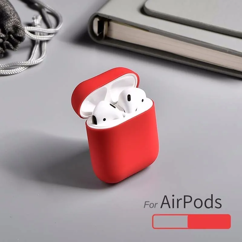 Мягкий силиконовый чехол для Airpods противоударное покрытие Apple AirPod анти