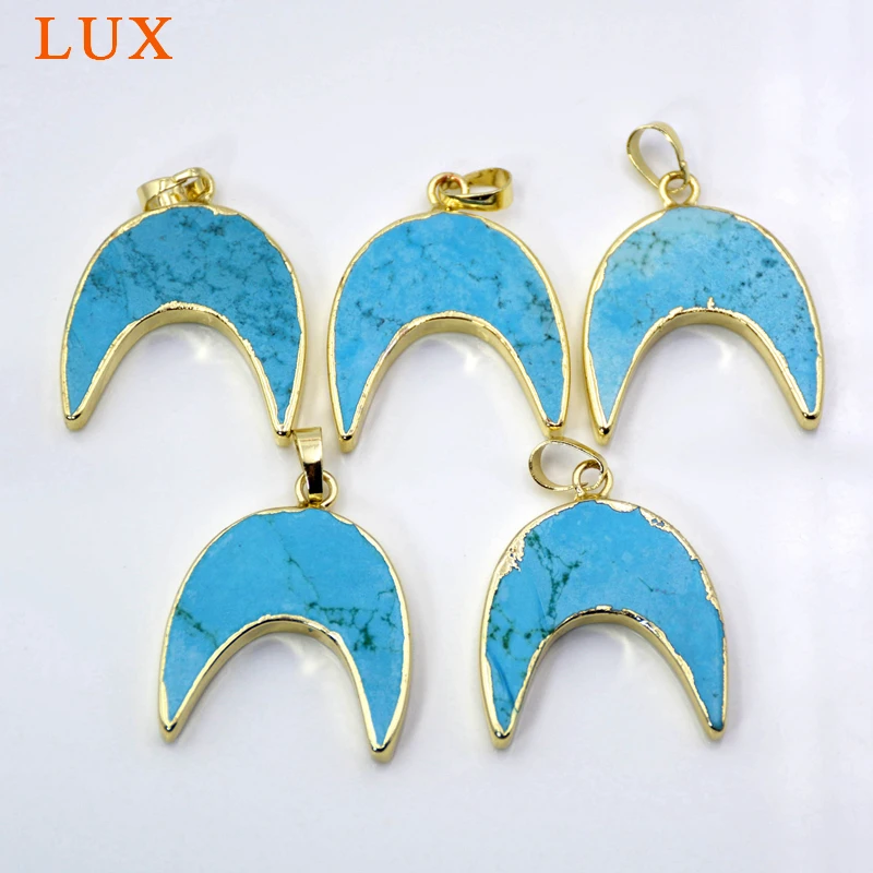 

Золотой обруч, родовый рог быка, синий цвет, Очаровательная подвеска, полумесяц, изготовление ювелирных изделий, драгоценный камень, Рогова...