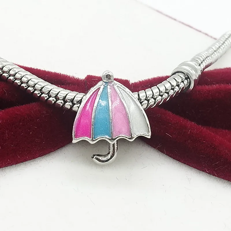 TTBEADS 1 шт. Серебряный Зонт европейские шармы бусины подходят для ожерелья