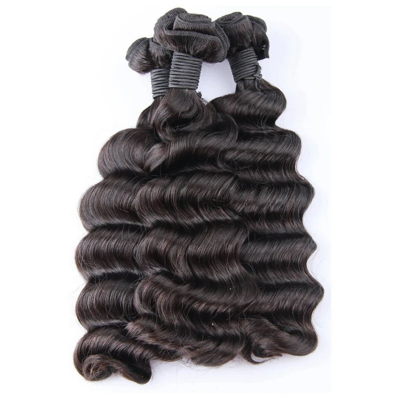 Hot Beauty Hair Brazilian Weave Bundles Funmi Double Drawn Remy 100% Human Ocean Wave Curly Extension | Шиньоны и парики