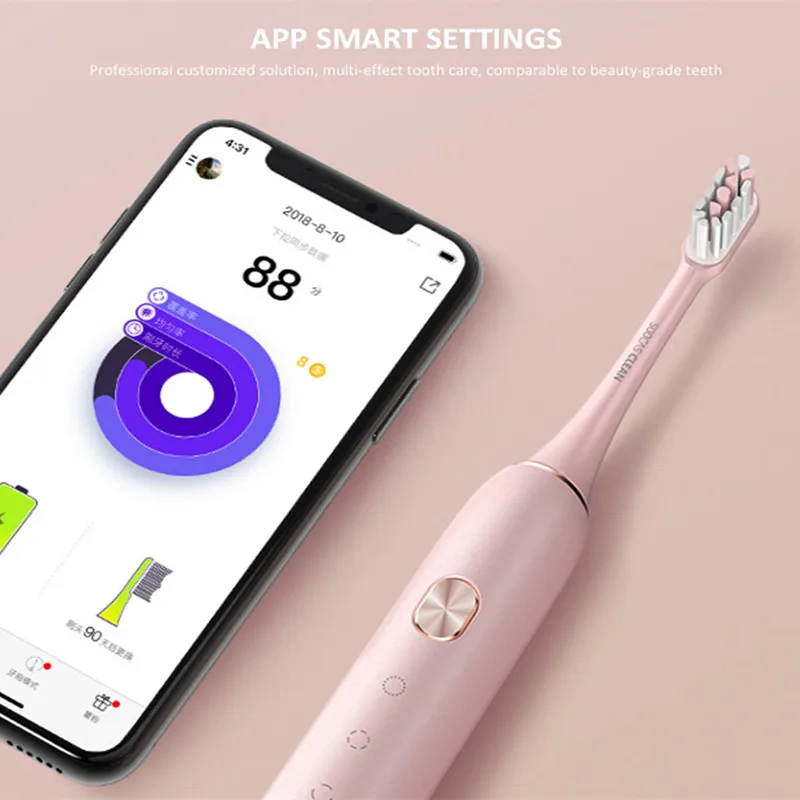 Xiaomi Mi Soocare Soocas X3 электрическая ультразвуковая зубная щетка IPX7 Водонепроницаемая
