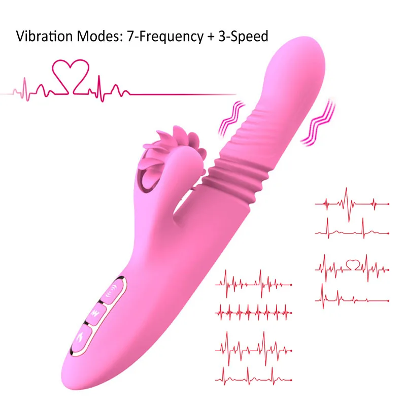 Meselo 10 Modes Licking Thrusting Vibrator Silicone Sex Toys For Woman Masturbator Clitoral Dildo G-spot Adult New | Красота и