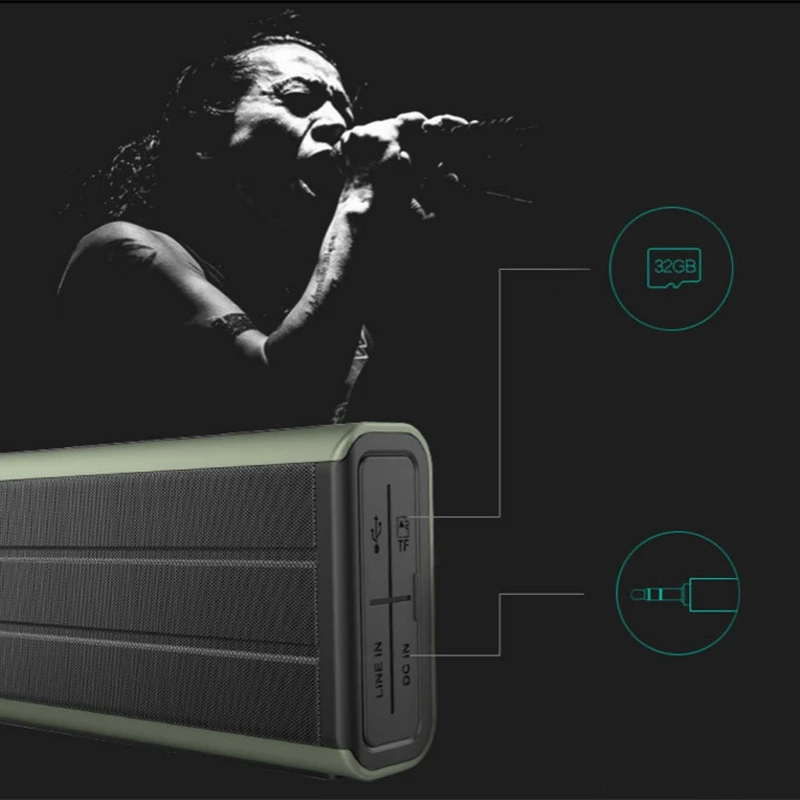 2x5 Вт супер бас открытый 4 2 Bluetooth динамик сильная Светодиодная лампа 4400 мАч