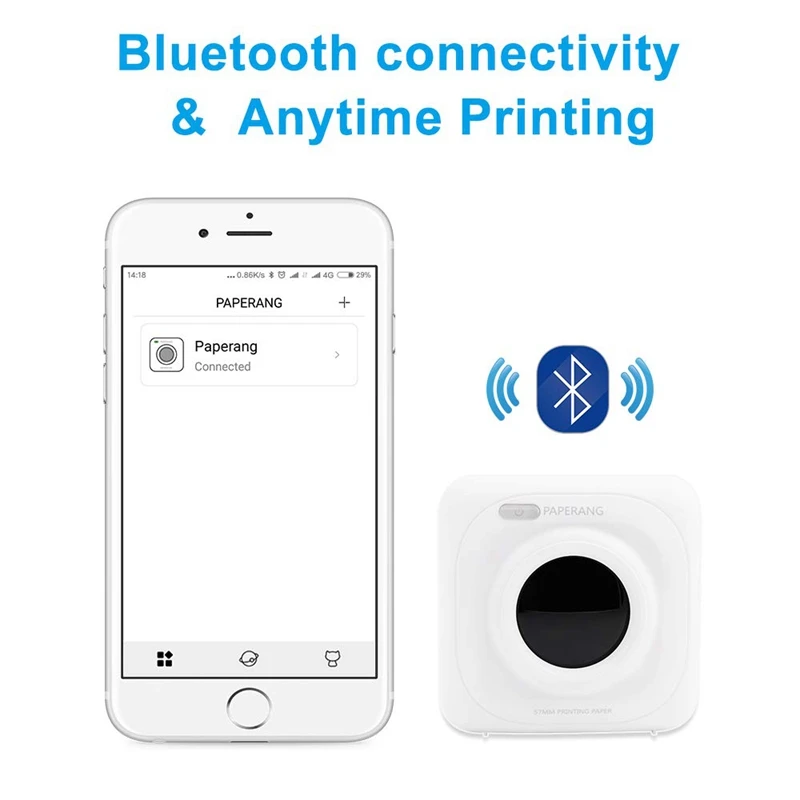 PAPERANG P1 Термальность принтер с печати документов Портативный Bluetooth 4 0 фотопринтер