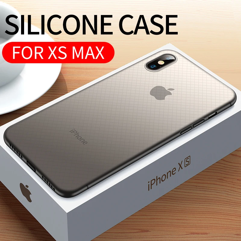 iHaitun Luxury Silicone Case For iPhone XS MAX XR Cases Ultra Thin Transparent Back Cover X 10 Soft Slim | Мобильные телефоны и