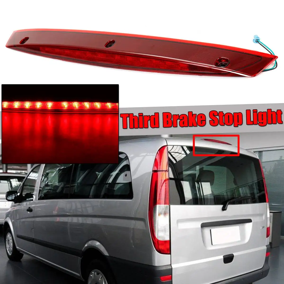 W639 Car Tail Light High Mount 3rd Rear Third Brake Light Stop Lamp For Mercedes For Benz Vito Viano W639 A6398200056 6398200056