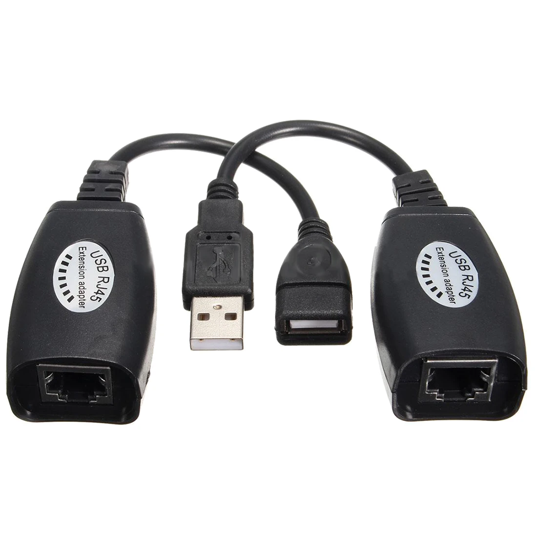 USB удлинитель Ethernet RJ45 Cat5e/6 кабель LAN адаптер через повторитель набор |