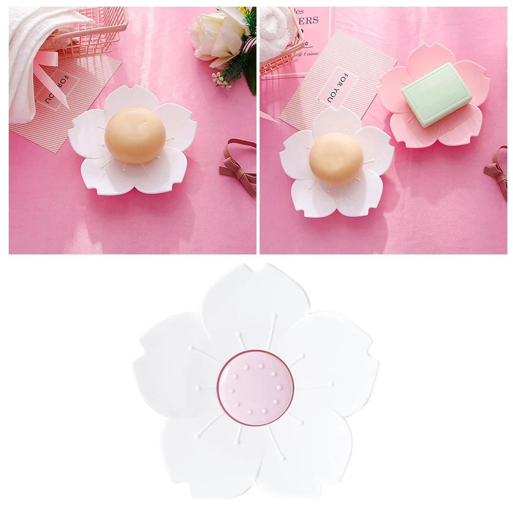1 шт. в форме цветка милый мультфильм слив мыльница органайзер для мыла кухни
