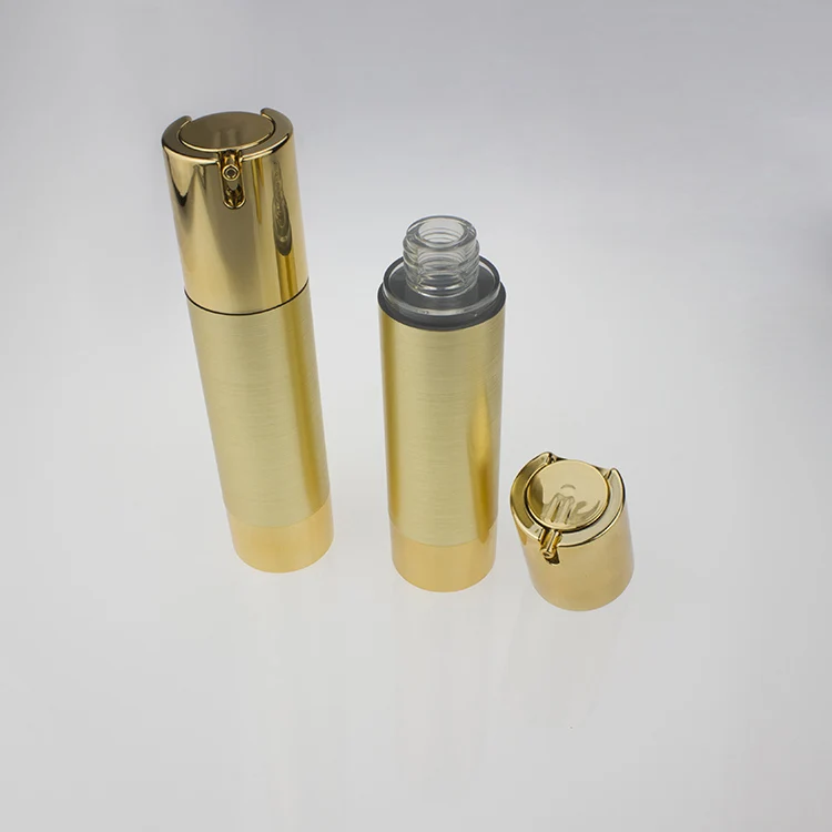 50 мл УФ золото/серебро Косметическая безвоздушная бутылка надежных партнеров!