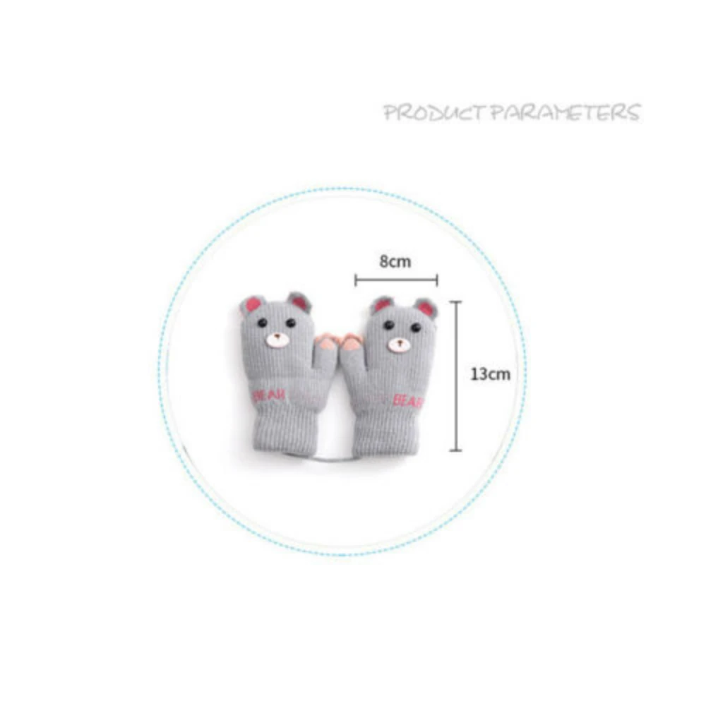 New Arrival Winter Baby Boys Girls Knitted Gloves Warm Rope Full Finger Cartoon kid Mittens for Children Toddler Kids | Детская одежда