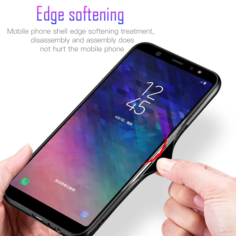 Luxury Phone Case For Samsung S9 Plus Note 8 9 Tempered Glass Back Cover S8 A5 A7 2017 A6 A8 J4 J6 J8 2018 |