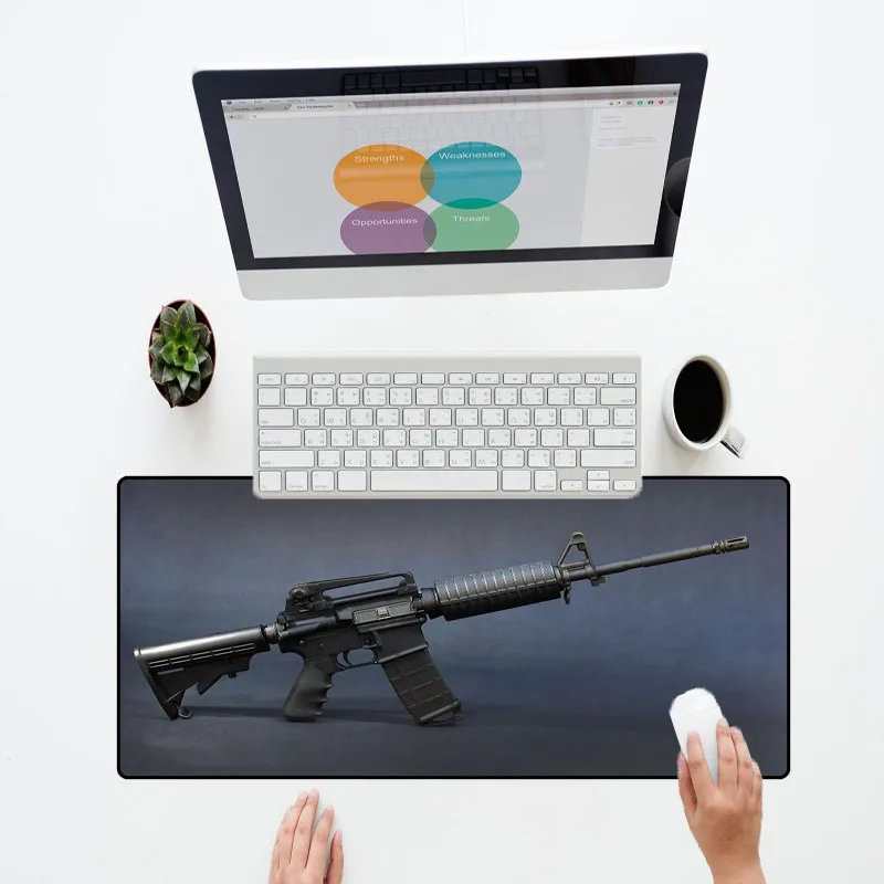 Игровой коврик для мыши XGZ Ar15 Ak47, резиновый коврик для мыши для дома и офиса, 300x700x2 мм, Bluetooth, клавиатура, геймерский коврик для мыши