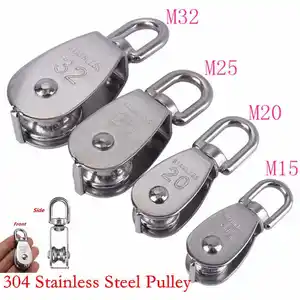 Тяжелая сталь, Одноколесный Вертлюг, подъемный трос, шкив M15 M20 M25 M32