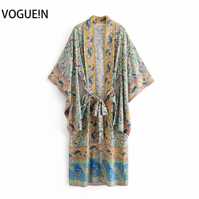 VOGUEIN новые женские с павлином и цветочным принтом пляжные Boho галстук ремень