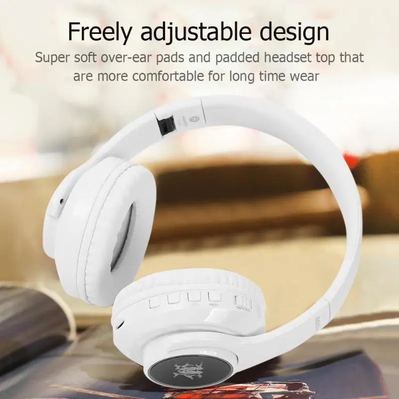 GS L5 складные наушники с тяжелыми басами спортивные Bluetooth подсветкой кожаные