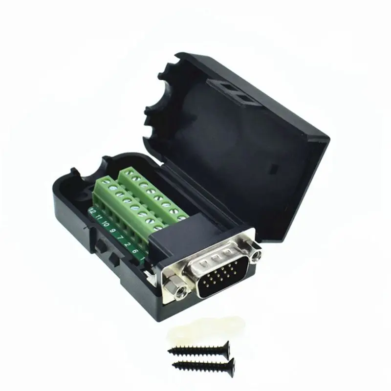 D-SUB DB15 VGA для монтажа на плату Male Nut 3Row 3+ 9 15Pin разъем к терминальному коннекторы; pcb; плата с крышкой