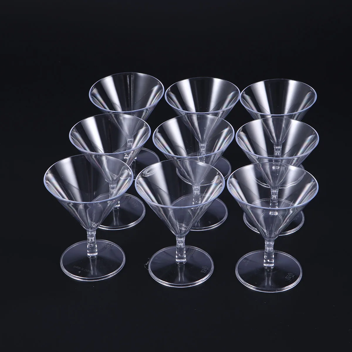 24pcs 60ML Crystal Shatterproof Disposable Martini Glasses Drink Cocktail Champagne Whiskey Glasses Whiskey Cup Party Bar